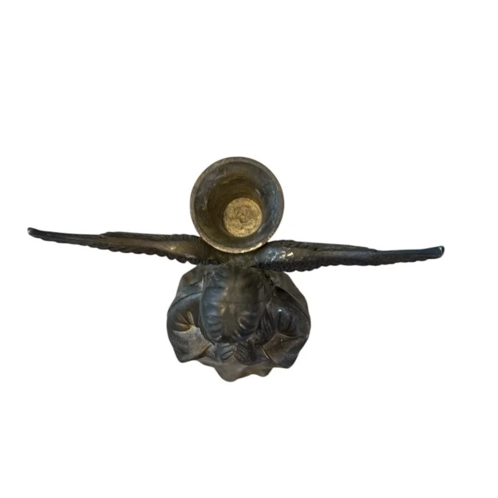 Vintage International Silver‎ Co. Praying Angel Candlestick Holder Silverplate